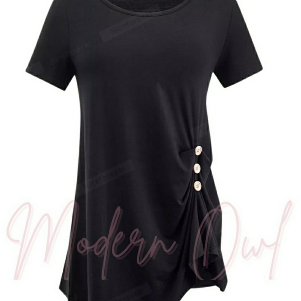 SS top with Button side detail